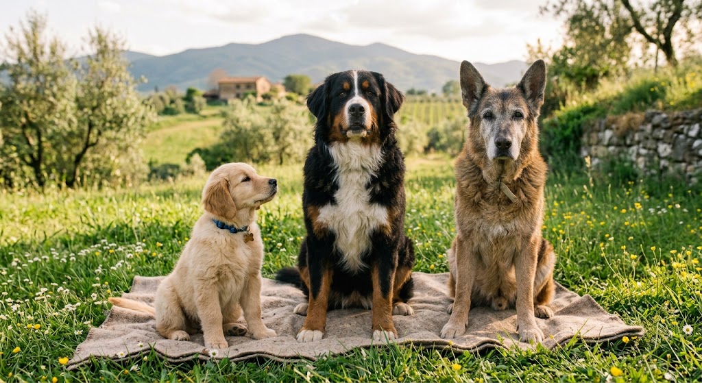 Reico cucciolo cane adulto cane anziano